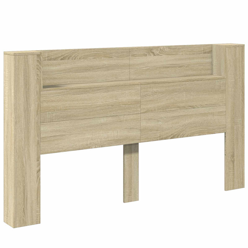 vidaXL Fejtámla polcokkal Sonoma tölgy 180 x 16,5 x 103,5 cm Faanyag