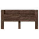 vidaXL Fejtámla polcokkal Barna Tölgy 200 x 16,5 x 103,5 cm Faanyag