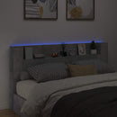 vidaXL Fejtámla polcokkal Beton Szürke 200 x 16,5 x 103,5 cm Faanyag