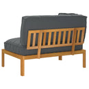 vidaXL Kanapé Szett párnával Antracit 133 x 92 x 69 cm Tömör Akácfa