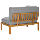 vidaXL Kanapé Szett párnával Szürke 133 x 92 x 69 cm Tömör Akácfa