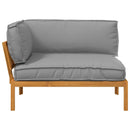 vidaXL Kanapé Szett párnával Szürke 133 x 92 x 69 cm Tömör Akácfa