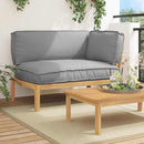 vidaXL Kanapé Szett párnával Szürke 133 x 92 x 69 cm Tömör Akácfa