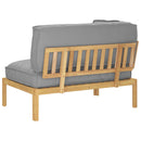 vidaXL Kanapé Szett párnával Szürke 133 x 92 x 69 cm Tömör Akácfa
