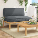 vidaXL Kanapé Szett párnával Antracit 120 x 92 x 69 cm Tömör Akácfa
