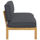vidaXL Kanapé Szett párnával Antracit 120 x 92 x 69 cm Tömör Akácfa