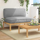 vidaXL Kanapé Szett párnával Szürke 120 x 92 x 69 cm Tömör Akácfa