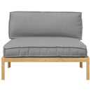 vidaXL Kanapé Szett párnával Szürke 120 x 92 x 69 cm Tömör Akácfa