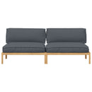 vidaXL Kanapé Szett párnával Antracit 240 x 92 x 69 cm Tömör Akácfa
