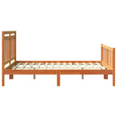 vidaXL Ágykeret Faggyú barna 205,5 x 155,5 x 100 cm Tömör fenyőfa