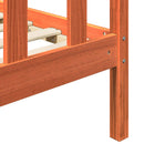 vidaXL Ágykeret fejtámlával 2 pcs Faggyú barna 205,5 x 185,5 x 100 cm