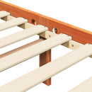 vidaXL Ágykeret fejtámlával 2 pcs Faggyú barna 205,5 x 185,5 x 100 cm