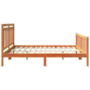 vidaXL Ágykeret fejtámlával 2 pcs Faggyú barna 205,5 x 185,5 x 100 cm