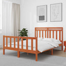 vidaXL Ágykeret Faggyú barna 205,5 x 165,5 x 100 cm Tömör fenyőfa