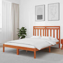 vidaXL Ágykeret Faggyú barna 205,5 x 145,5 x 100 cm Tömör fenyőfa