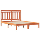 vidaXL Ágykeret Faggyú barna 205,5 x 145,5 x 100 cm Tömör fenyőfa