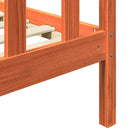 vidaXL Ágykeret fejtámlával 2 pcs Faggyú barna 205,5 x 145,5 x 100 cm