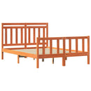 vidaXL Ágykeret fejtámlával 2 pcs Faggyú barna 205,5 x 145,5 x 100 cm