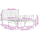 vidaXL Ágykeret fejtámlával 2 pcs Faggyú barna 205,5 x 145,5 x 100 cm