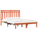 vidaXL Ágykeret Faggyú barna 205,5 x 155,5 x 100 cm Tömör fenyőfa