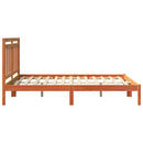 vidaXL Ágykeret Faggyú barna 205,5 x 155,5 x 100 cm Tömör fenyőfa
