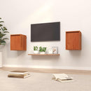 vidaXL Fali Szekrény 2 pcs Faggyú barna 30 x 30 x 40 cm Tömör fenyőfa
