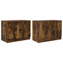 vidaXL Ágyat tartó szekrény 2 pcs Füstölt Tölgy 66 x 35 x 48 cm