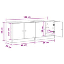 vidaXL Ágyat tartó szekrény 2 pcs Füstölt Tölgy 66 x 35 x 48 cm
