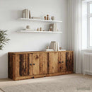 vidaXL Tároló szekrény loft ágyhoz 2 db Antik Fa 66 x 35 x 48 cm