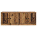 vidaXL Tároló szekrény loft ágyhoz 2 db Antik Fa 66 x 35 x 48 cm