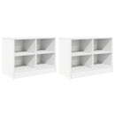 vidaXL Ágyat tartó szekrény 2 db Fehér 66 x 33 x 48 cm Szerelt Fa
