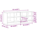 vidaXL Ágyat tartó szekrény 2 db Sonoma Tölgy 66 x 33 x 48 cm