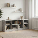 vidaXL Ágyat tartó szekrény polcokkal 2 db Betonszürke 66 x 33 x 48 cm