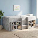 vidaXL Ágyat tartó szekrény polcokkal 2 db Betonszürke 66 x 33 x 48 cm