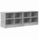 vidaXL Ágyat tartó szekrény polcokkal 2 db Betonszürke 66 x 33 x 48 cm