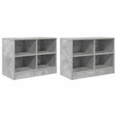vidaXL Ágyat tartó szekrény polcokkal 2 db Betonszürke 66 x 33 x 48 cm