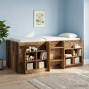 vidaXL Ágyat tartó szekrény 2 pcs Antik Fa 66 x 33 x 48 cm Szerelt Fa