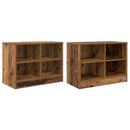 vidaXL Ágyat tartó szekrény 2 pcs Antik Fa 66 x 33 x 48 cm Szerelt Fa
