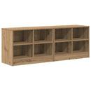 vidaXL Ágyat tartó szekrény 2 pcs Kézműves Tölgy 66 x 33 x 48 cm