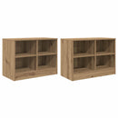 vidaXL Ágyat tartó szekrény 2 pcs Kézműves Tölgy 66 x 33 x 48 cm