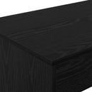 vidaXL Ágyíróasztal Fekete Tölgy Szerelt Fa 100 x 45 x 75 cm