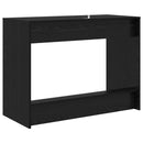 vidaXL Ágyíróasztal Fekete Tölgy Szerelt Fa 100 x 45 x 75 cm