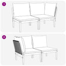 vidaXL 2 pcs Kerti Lounge Szett Párnákkal Tömör akáciafa és kötél
