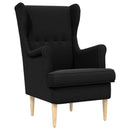 vidaXL Fotel lábtartóval 2 db Fekete Bouclé