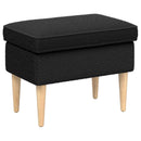 vidaXL Fotel lábtartóval 2 db Fekete Bouclé