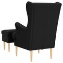 vidaXL Fotel lábtartóval 2 db Fekete Bouclé