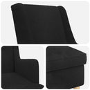 vidaXL Fotel lábtartóval 2 db Fekete Bouclé