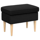 vidaXL Fotel lábtartóval 2 db Fekete Bouclé