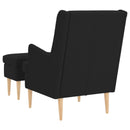 vidaXL Fotel lábtartóval 2 db Fekete Bouclé