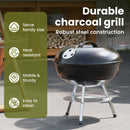 vidaXL Fak grill Fekete 36,5 x 36,5 x 40 cm